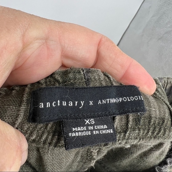 Sanctuary X Anthropologie Y2k 1990 Discoverer Linen Camouflage Cargo Pants - Picture 13 of 15